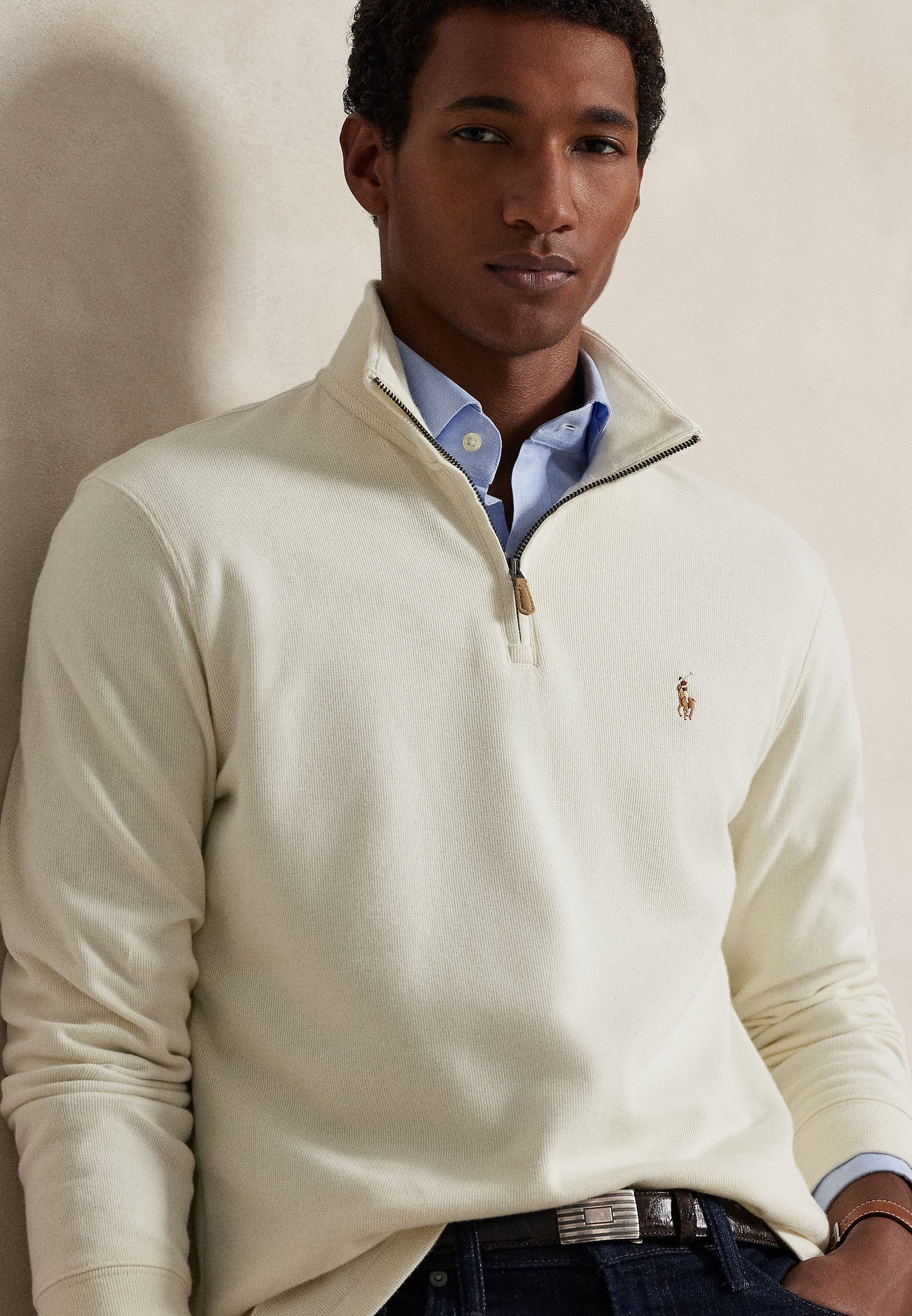 トップス POLO RALPH LAUREN Polo Ralph Lauren ESTATE RIB QUARTER ZIP PULLOVER - Jersey de