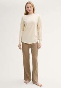 TOM TAILOR LOUNGEWEAR SET - Pyjama - brown midel uni