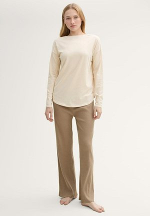 TOM TAILOR LOUNGEWEAR SET - Pyjama - brown midel uni