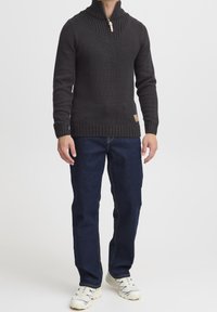 Solid Strickpullover - black