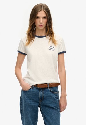 BEACH GRAPHIC RINGER - T-shirt print - off white