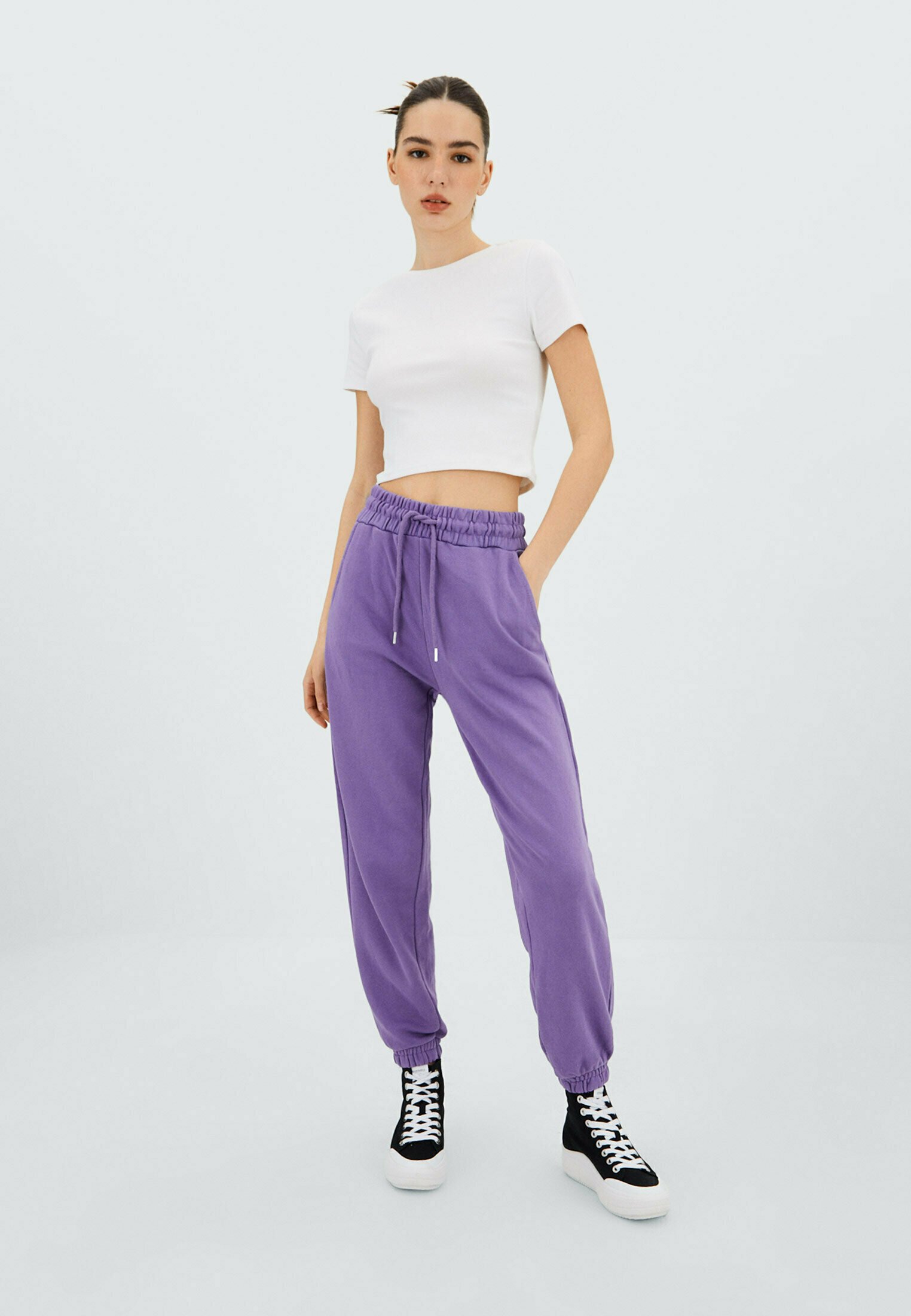 Stradivarius Pantaloni sportivi - mottled lilac/lilla screziato - Zalando.it