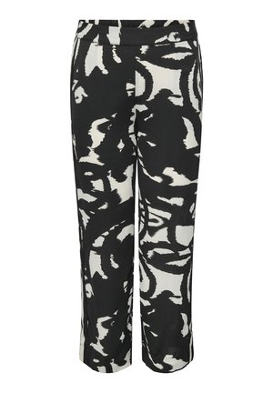 ONLY Carmakoma, Wide-leg CARNICON Regular Fit - Nohavice - black aop:abstract graphic