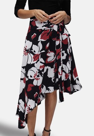 Gonna a campana - black   burgundy   white