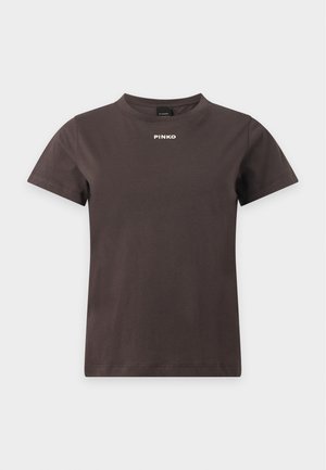 Pinko, BASICO LOGO - Βασικό μπλουζάκι - black coffee