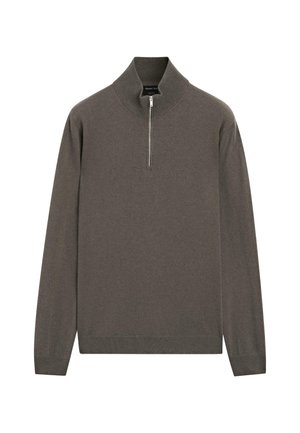 MOCK NECK  - Strickpullover - mottled grey