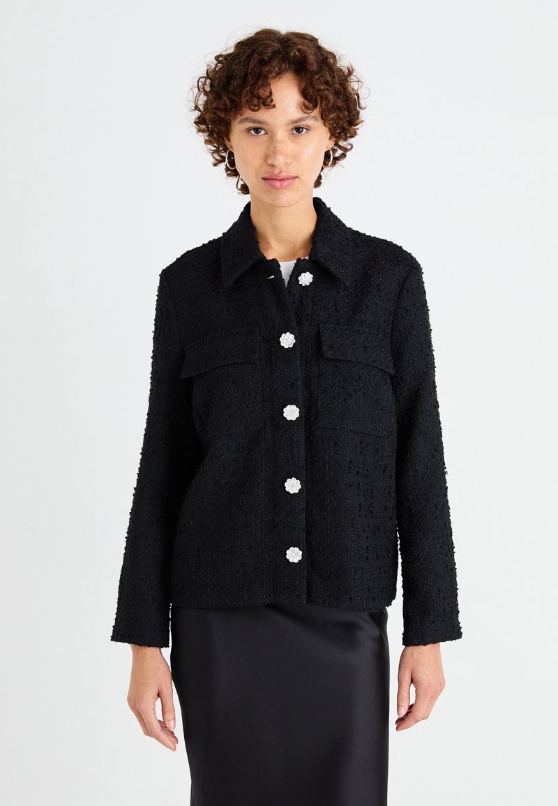 ONLY ONLSABRINA BOUCLE SHACKET - Jachetă de vară - black