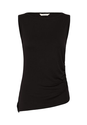 Cream, CRARMINA SLEEVELESS BOATNECK TOP - Felső - pitch black