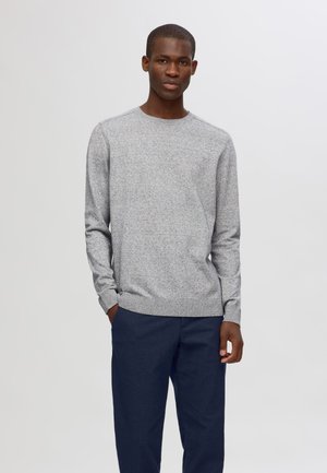 Selected Homme SLHBERG CREW NECK - Strickpullover - light grey melange