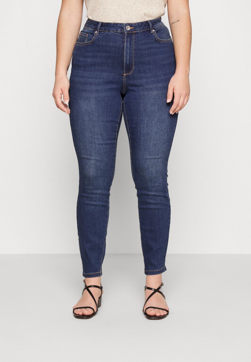 Vero Moda Curve Jeans Skinny Fit - dark blue denim/dark-blue denim ...