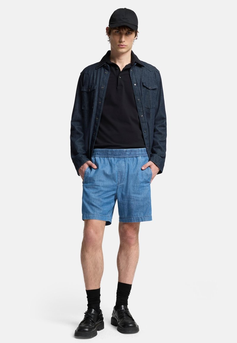 for all mankind JOGGER Shorts di jeans light blue/carta da