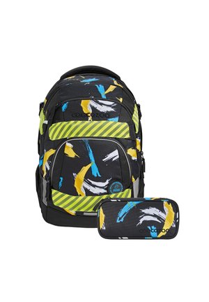 COOCAZOO SCHULRUCKSACK-SET SCHULRUCKSACK-SET MATE, MÄPPCHEN   NEON PULL-OVER - Schulranzen - schwarz