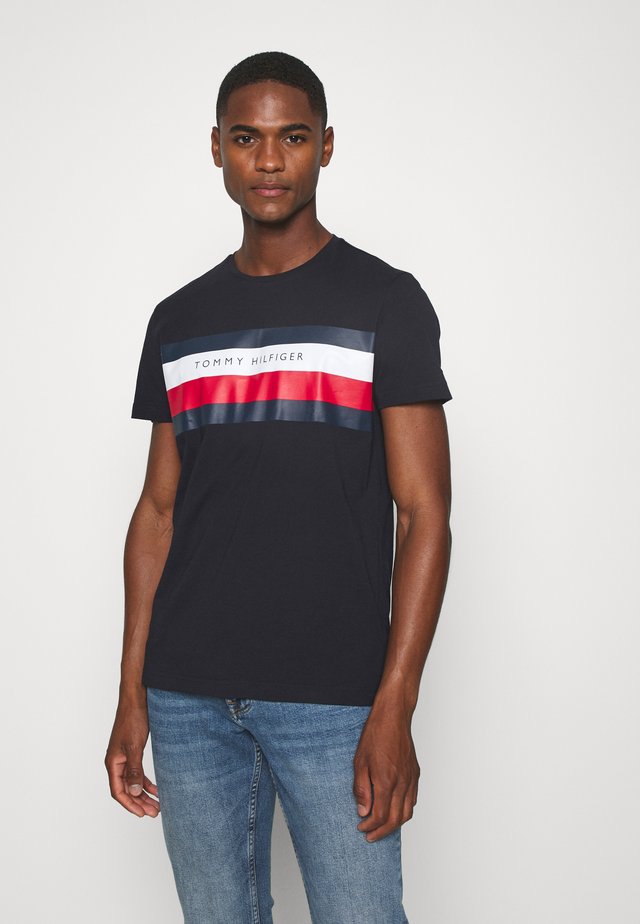 STRIPE TEE - T-shirt imprimé - blue