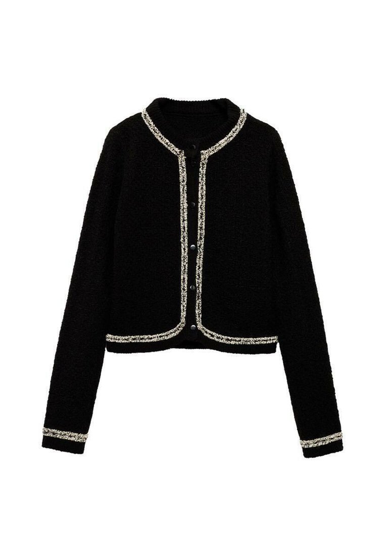 Cardigan Boucle Jacke Mango Mango Cardigan Black