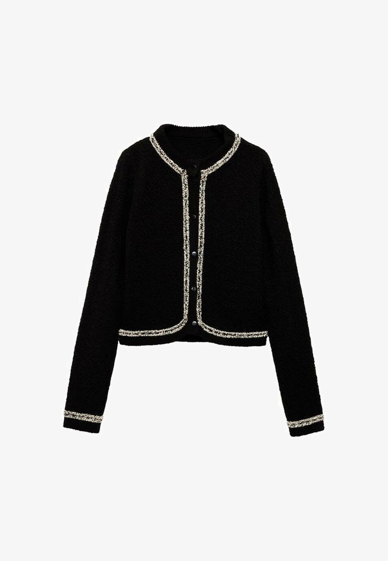 Cardigan Boucle Jacke Mango Mango Cardigan Black