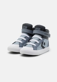 Converse PRO BLAZE STRAP VINTAGE ATHLETIC TODDLER - Höga sneakers - heirloom silver/black/white