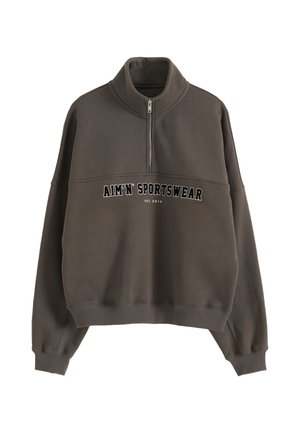 aim’n®, VARSITY SWEAT HALF ZIP - Sweatshirt - dark ivy