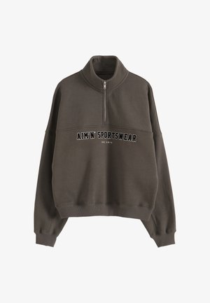 aim’n®, VARSITY SWEAT HALF ZIP - Sweatshirt - dark ivy