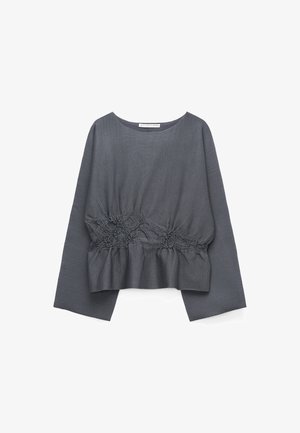ADOLFO DOMINGUEZ, T-shirt à manches longues - dark grey