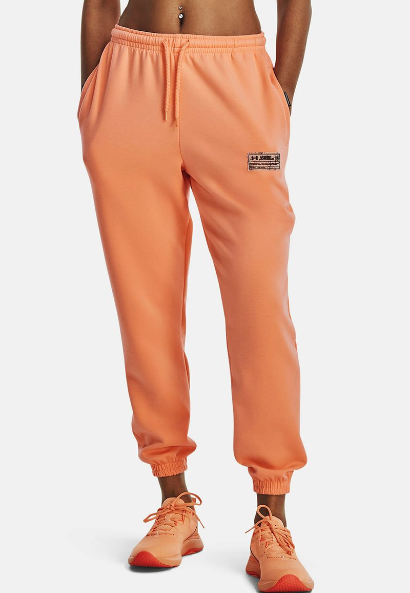 Under Armour UA SUMMIT Tracksuit bottoms mellow orange/orange