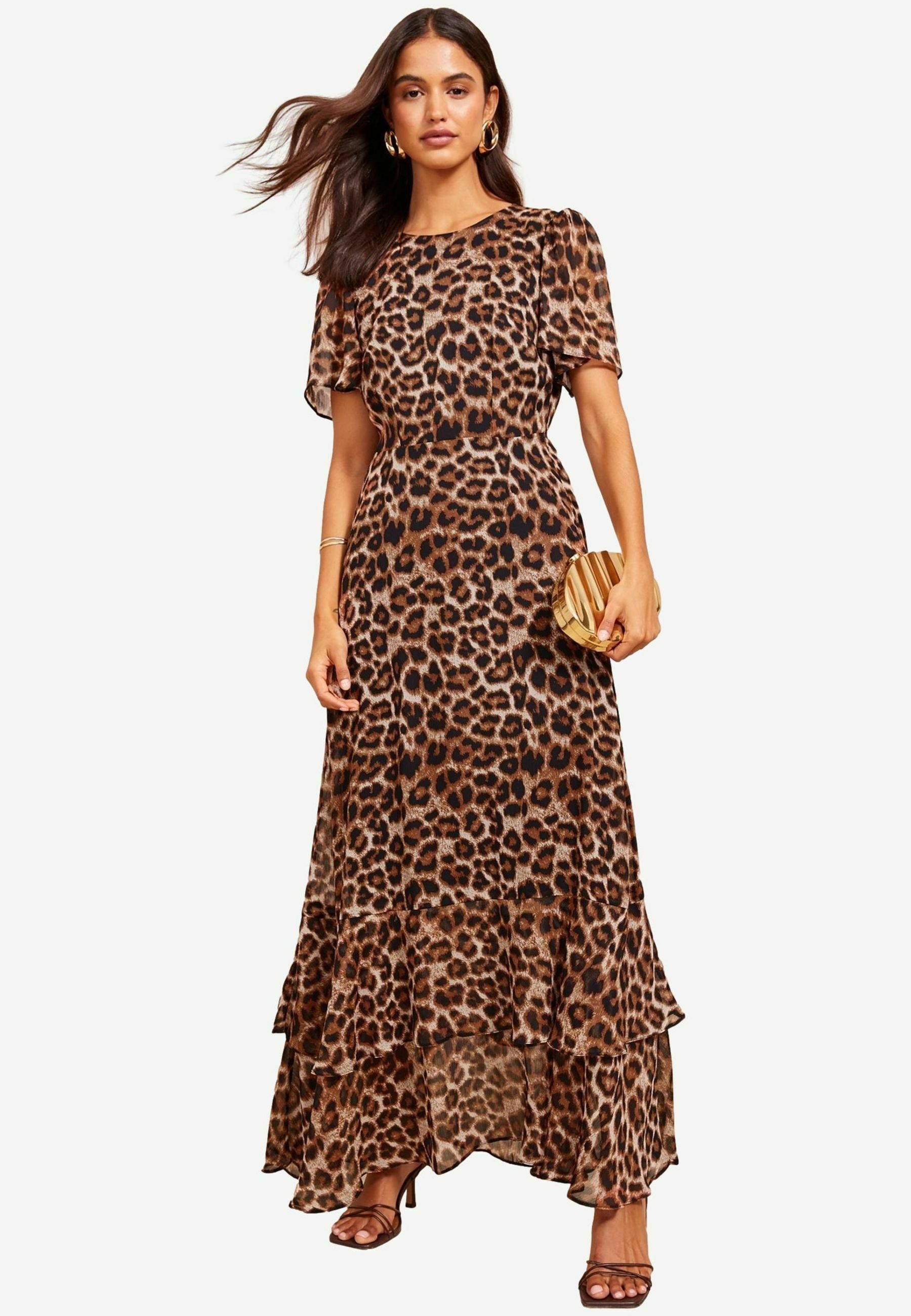 chinese dress ladies RENT Friends Like These Foil Glitter Cold Shoulder Maxi Dress (RRP 68)