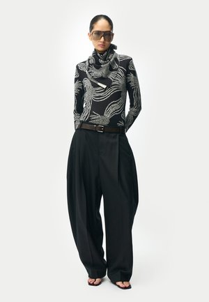 GOBI Cashmere, ROPE KNOTS PRINTED  - Scarf - coconut milk