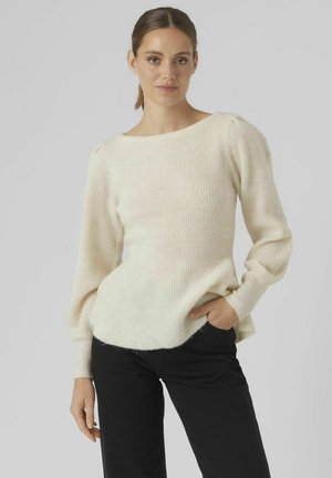Vero Moda VMFLAVOUR PEPLUM  - Strickpullover - birch