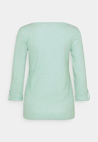 TOM TAILOR HENLEY - Maglietta a manica lunga - offwhite/green