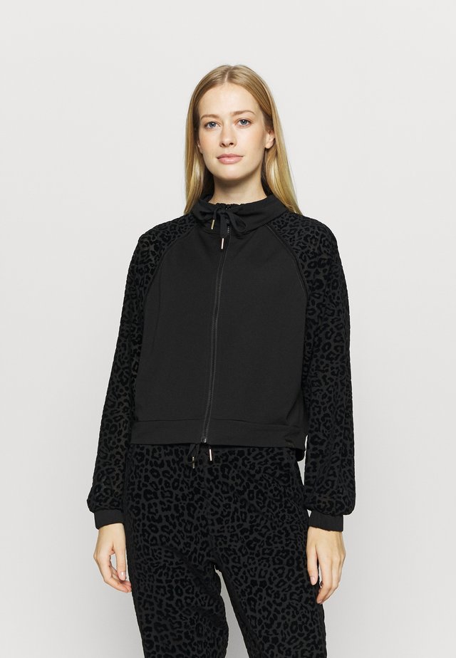 LEOPARD LOOSE JACKET - Giacca sportiva - black