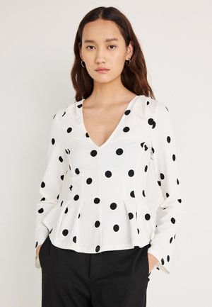 PEPLUM - Topper langermet - cream