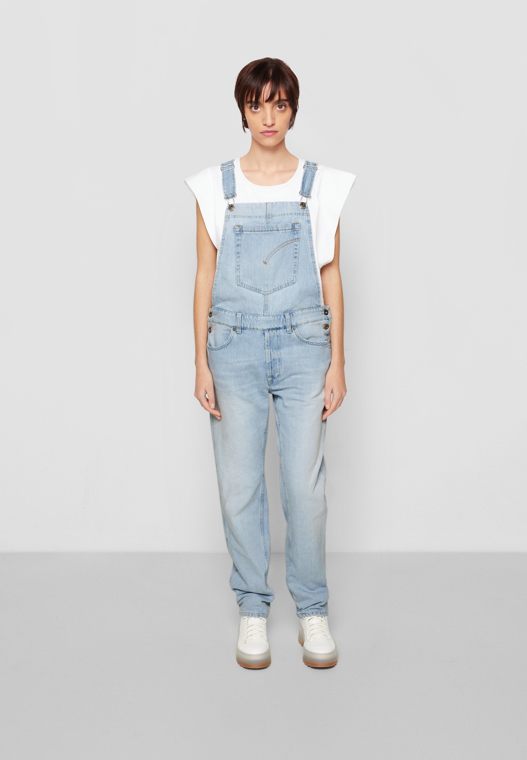 Dondup SALOPETTE AVA - Dungarees - blue/blue denim - Zalando.co.uk