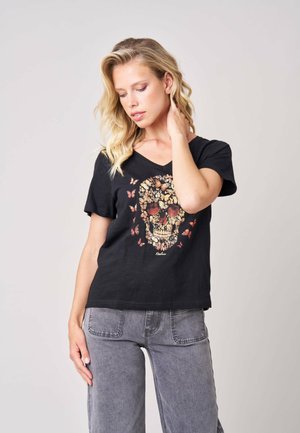 DEELUXE, DEELUXE ORIGINAL T-SHIRT BESKULL - T-shirt print - schwarz