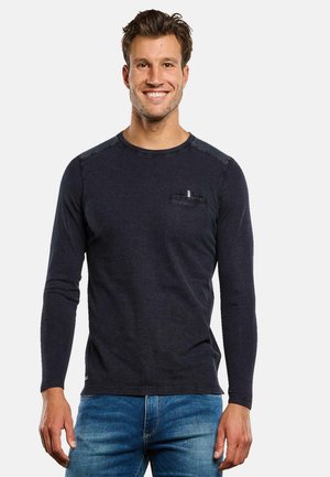 RUNDHALS - Long sleeved top - blau