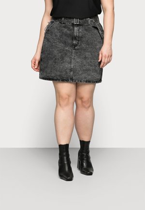 MINI SKIRT WITH BELT - Minigonna - black