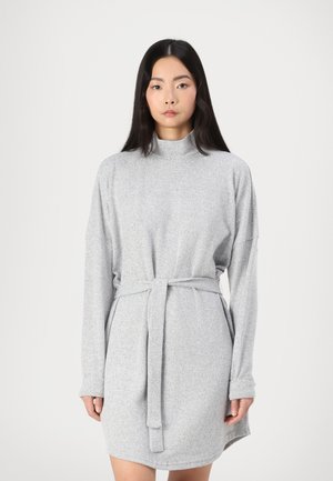 NMCITY AVA SHORT DRESS - Gebreide jurk - light grey