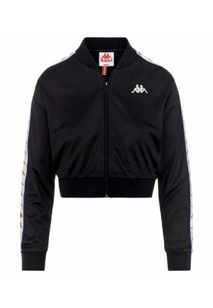 Felpa con zip - black-white antique-blue royal