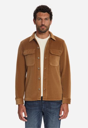 NO EXCESS, STRETCH CORD OVERSHIRT - Lichte jas - caramel
