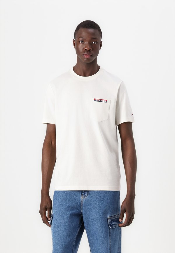 AMERICANA MONOTYPE POCKET TEE - Basic T-shirt - ivory petal