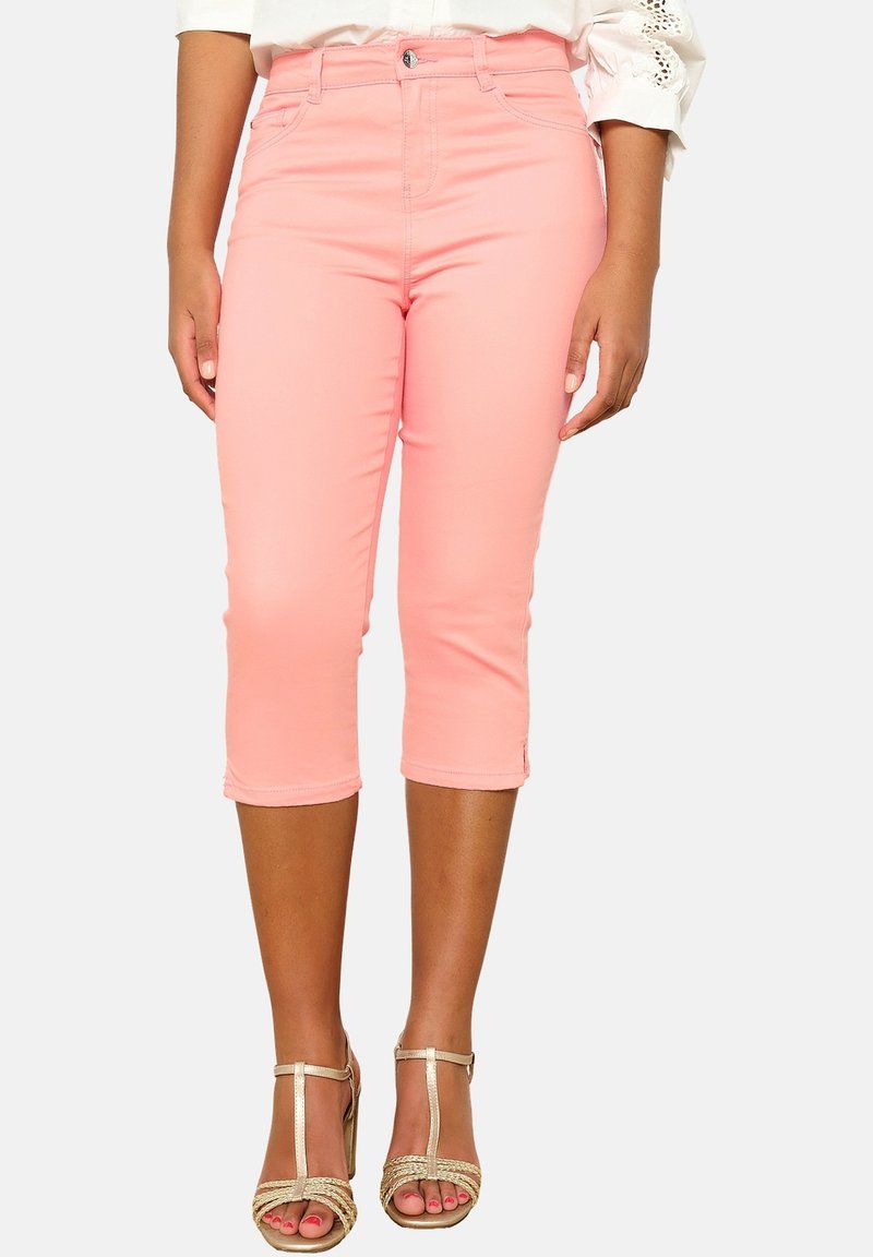 LolaLiza HIGH WAIST - Džinsa auduma šorti - coral pink