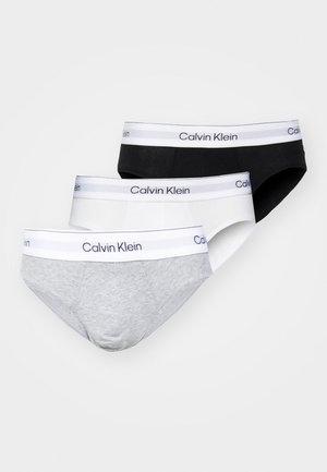 HIP BRIEF 3 PACK ICON - Slip - grey heather/white/black