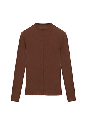 Massimo Dutti WITH SEAM DETAIL - Langarmshirt - dark brown