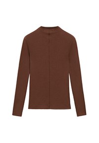 WITH SEAM DETAIL - Maglietta a manica lunga - dark brown