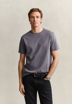 GANT, REG SHIELD SS T-SHIRT - T-shirt basic - mid grey