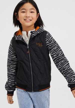 WE FASHION MEISJES JAS MET ZEBRADESSIN - Light jacket - black