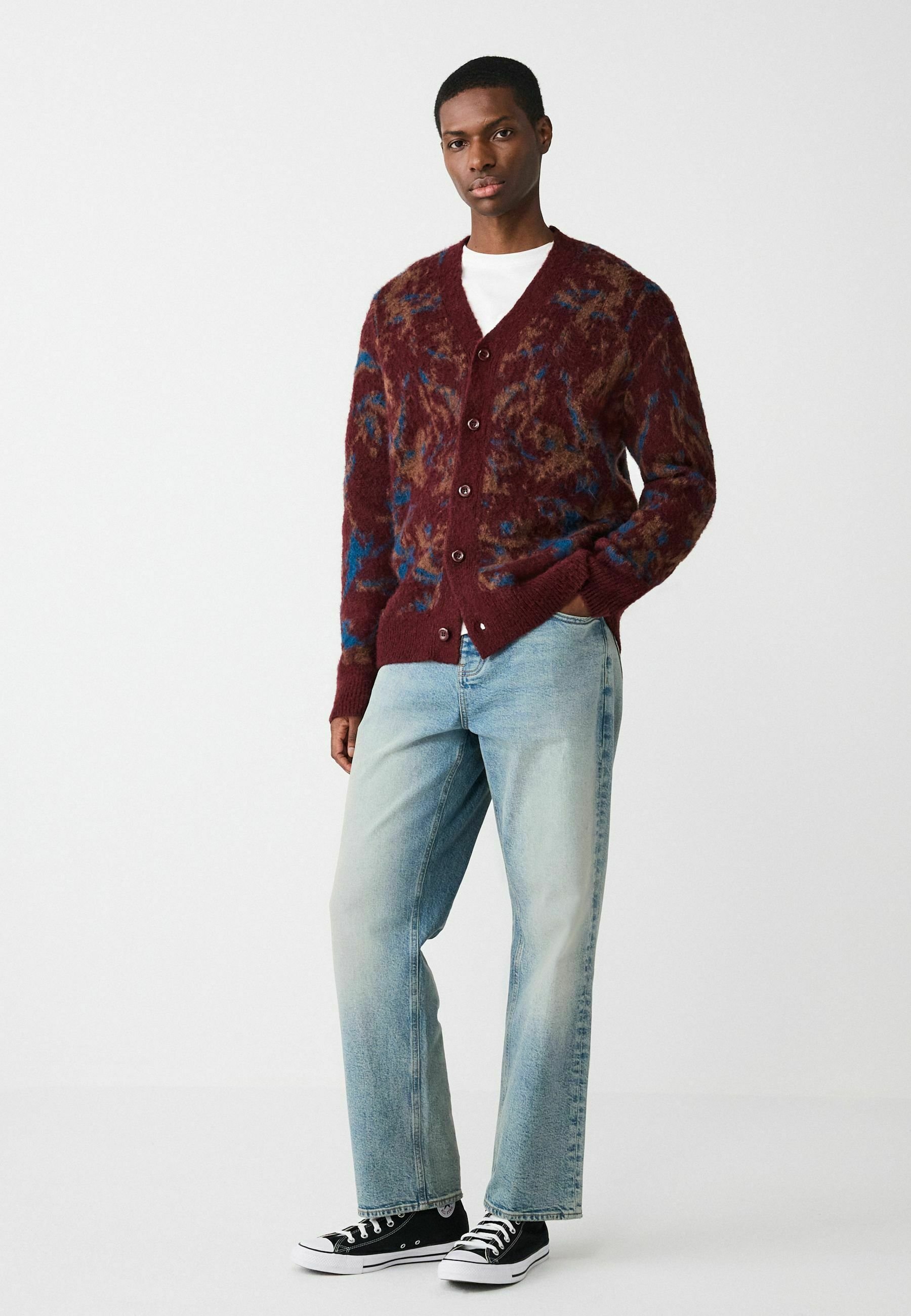 新品⭐︎ myday Corduroy Cardigan Natural Next REGULAR FIT - PATTERN - Cardigan - burgundy red/roșu - Zalando.ro