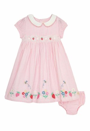 FLORAL EMBROIDERED SMOCKED REGULAR FIT SET - Jurk - pink bee daisy