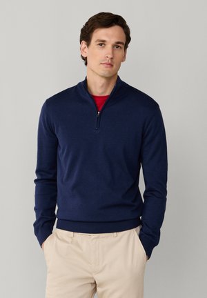 1/2 ZIP - Maglione - marine blue