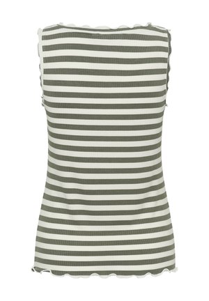 Cream, CRRIBBA STRIPE - Top - mulled basil snowwhite