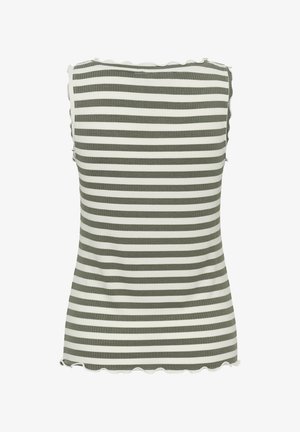 Cream, CRRIBBA STRIPE - Top - mulled basil snowwhite
