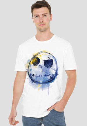 Disney THE NIGHTMARE BEFORE CHRISTMAS PAINTED JACK SKELLINGTON - Print T-shirt - white